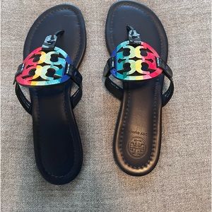 Tory Burch Miller Sandal navy size 7.5 new without box Navy